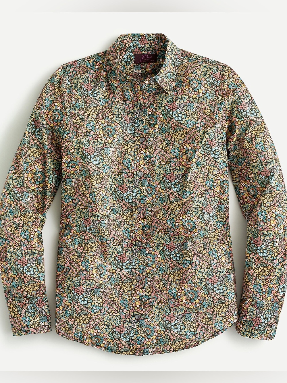 J.Crew Perfect Shirt Liberty Little Marquess Floral Print Cotton Sz 8 Cottage
